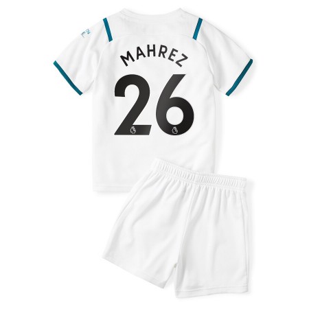 Billiga Fotbollströjor Manchester City Riyad Mahrez 26 Barn Borta tröja 2021/22 Kortärmad 